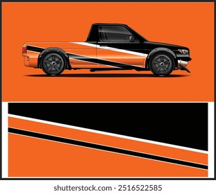 Car wrap decal design vector, custom livery race rally car vehicle sticker