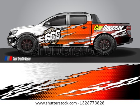 Car wrap decal design vector. abstract Graphic background kit designs for truck, vehicle, race car, rally, livery, sport car