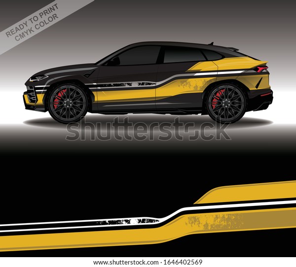 Car wrap decal design vector, custom\
livery race rally car vehicle sticker and\
tinting.