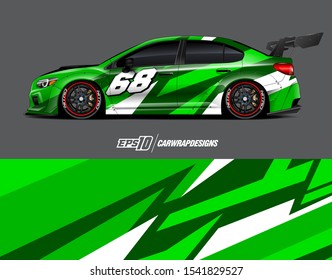 Car wrap decal designs. Abstract racing and sport background for racing livery or daily use car vinyl sticker. Vector eps 10.