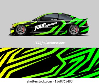 Car wrap decal designs. Abstract racing and sport background for car livery. Full vector eps 10.