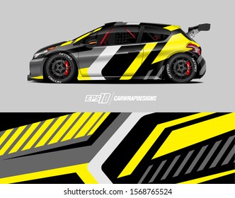 Car wrap decal designs. Abstract racing and sport background for car livery. Full vector eps 10.