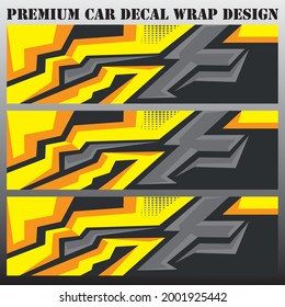 Car wrap decal designs. Abstract racing and sport background for racing livery