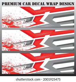 Car wrap decal designs. Abstract racing and sport background for racing livery