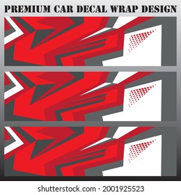 Automobil-Wrapper-Design. Abstrakte Rennen und sportlicher Hintergrund für Rennsport