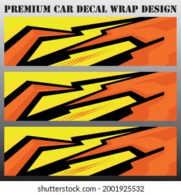 Car wrap decal designs. Abstract racing and sport background for racing livery
