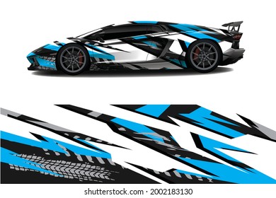 Car wrap decal designs. Abstract racing and sport background for racing livery