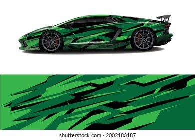 Car wrap decal designs. Abstract racing and sport background for racing livery