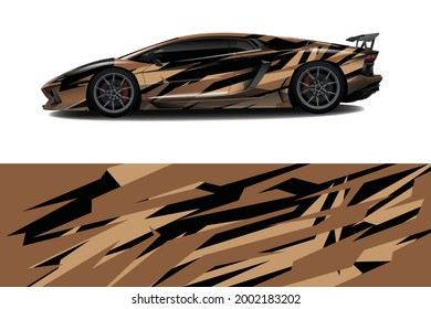 Car wrap decal designs. Abstract racing and sport background for racing livery