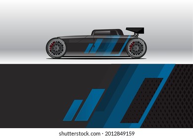 Car wrap decal designs. Abstract racing and sport background for racing livery or daily use car vinyl sticker. Decal vector eps ready print.
