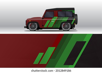 Car wrap decal designs. Abstract racing and sport background for racing livery or daily use car vinyl sticker. Decal vector eps ready print.
