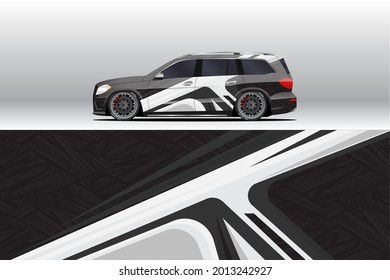 Diseños de calcomanías de cierre de coches. Carreras abstractas y antecedentes deportivos para la livianización de carreras o pegatinas de vinilo de uso diario. Decal los pasos vectoriales listos para imprimir.