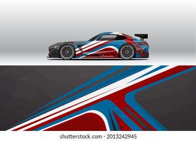 Car wrap decal designs. Abstract racing and sport background for racing livery or daily use car vinyl sticker. Decal vector eps ready print.