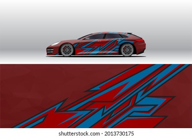 Diseños de calcomanías de cierre de coches. Carreras abstractas y antecedentes deportivos para la livianización de carreras o pegatinas de vinilo de uso diario. Decal los pasos vectoriales listos para imprimir.