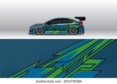 Car wrap decal designs. Abstract racing and sport background for racing livery or daily use car vinyl sticker. Decal vector eps ready print.