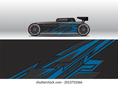Car wrap decal designs. Abstract racing and sport background for racing livery or daily use car vinyl sticker. Decal vector eps ready print.