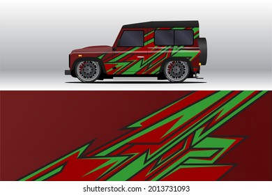 Car wrap decal designs. Abstract racing and sport background for racing livery or daily use car vinyl sticker. Decal vector eps ready print.