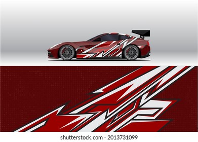 Car wrap decal designs. Abstract racing and sport background for racing livery or daily use car vinyl sticker. Decal vector eps ready print.