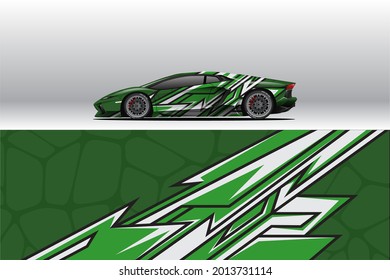 Car wrap decal designs. Abstract racing and sport background for racing livery or daily use car vinyl sticker. Decal vector eps ready print.
