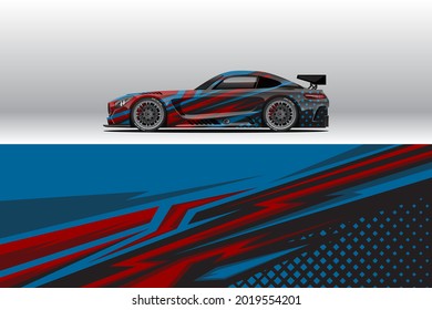 Car wrap decal designs. Abstract racing and sport background for racing livery or daily use car vinyl sticker. Decal vector eps ready print.