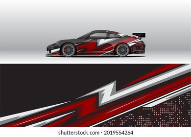 Car wrap decal designs. Abstract racing and sport background for racing livery or daily use car vinyl sticker. Decal vector eps ready print.