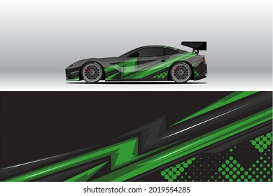 Car wrap decal designs. Abstract racing and sport background for racing livery or daily use car vinyl sticker. Decal vector eps ready print.