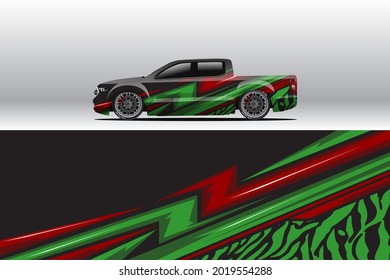 Car wrap decal designs. Abstract racing and sport background for racing livery or daily use car vinyl sticker. Decal vector eps ready print.