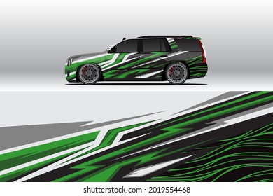 Car wrap decal designs. Abstract racing and sport background for racing livery or daily use car vinyl sticker. Decal vector eps ready print.