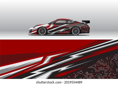 Car wrap decal designs. Abstract racing and sport background for racing livery or daily use car vinyl sticker. Decal vector eps ready print.