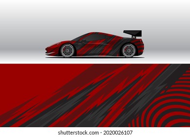 Car wrap decal designs. Abstract racing and sport background for racing livery or daily use car vinyl sticker. Decal vector eps ready print.
