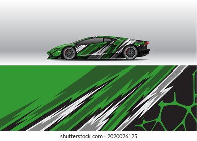 Car wrap decal designs. Abstract racing and sport background for racing livery or daily use car vinyl sticker. Decal vector eps ready print.