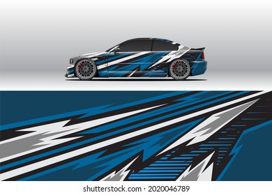 Car wrap decal designs. Abstract racing and sport background for racing livery or daily use car vinyl sticker. Decal vector eps ready print.
