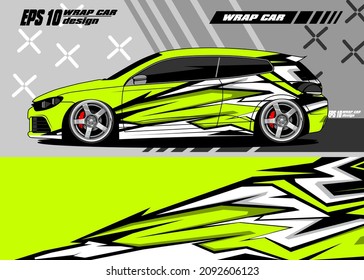 Car wrap decal designs Premium Vector