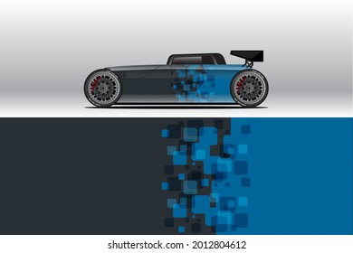 Diseño de calcomanías de ajuste de coches para lirios de carreras o pegatinas de vinilo de coches diarios