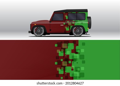 Car wrap decal designs for racing livery or daily car vinyl sticker