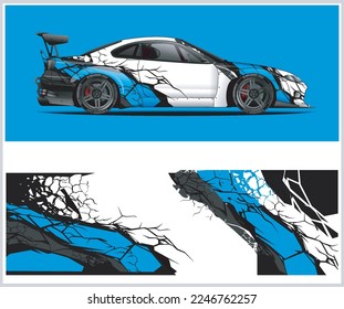 Car wrap decal graphic design.