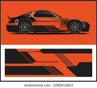 Car wrap decal graphic design for wrap cargo van, race car, pickup truck