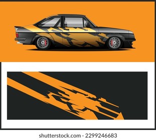 Car wrap decal graphic design for wrap pickup truck, race car