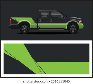 Design gráfico de decalque de envoltório de carro e ilustração premium Modelo de veículo