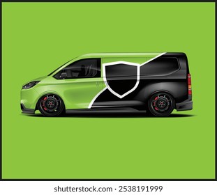 Design gráfico de decalque de envoltório de carro e ilustração premium Modelo de veículo