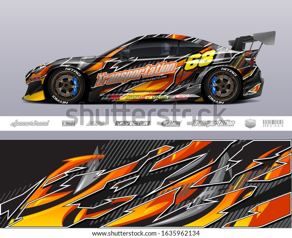 Car wrap decal graphic vector kit.
Abstract stripe racing background designs for vinyl wrap race car,
cargo van, pickup truck, adventure vehicle. Eps
10