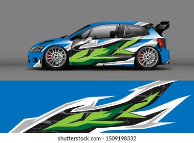 Car wrap decal graphics. Abstract stripe, grunge racing and sport background for racing livery or daily use car vinyl sticker
