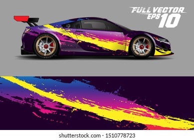 Car wrap decal graphics. Abstract background for racing livery or daily use car vinyl sticker