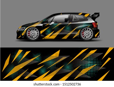 Car wrap decal graphics. Abstract stripe and sport background for racing livery or daily use car vinyl sticker