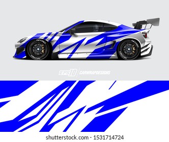 Car wrap decal graphics. Abstract racing and sport background for racing livery or daily use car vinyl sticker.