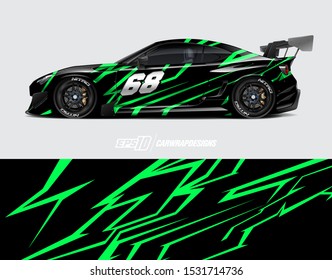 Car wrap decal graphics. Abstract racing and sport background for racing livery or daily use car vinyl sticker.