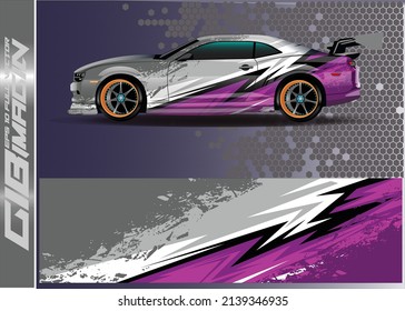 Car wrap decal graphics. Abstract eagle stripe, grunge racing and sport background for racing livery or daily use car vinyl sticker