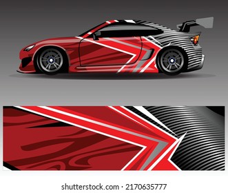 Automobil-Wrapper-Grafiken. Abstrakter Adlerglstreifen-Grunge-Rennen und sportlicher Hintergrund für Racing-Livery- oder Alltagsfahrer-Car-Vinyl-Aufkleber