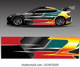 Car wrap decal graphics. Abstract eagle stripe  grunge racing and sport background for racing livery or daily use car vinyl sticker