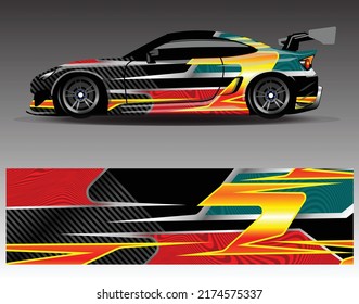 Car wrap decal graphics. Abstract eagle stripe  grunge racing and sport background for racing livery or daily use car vinyl sticker